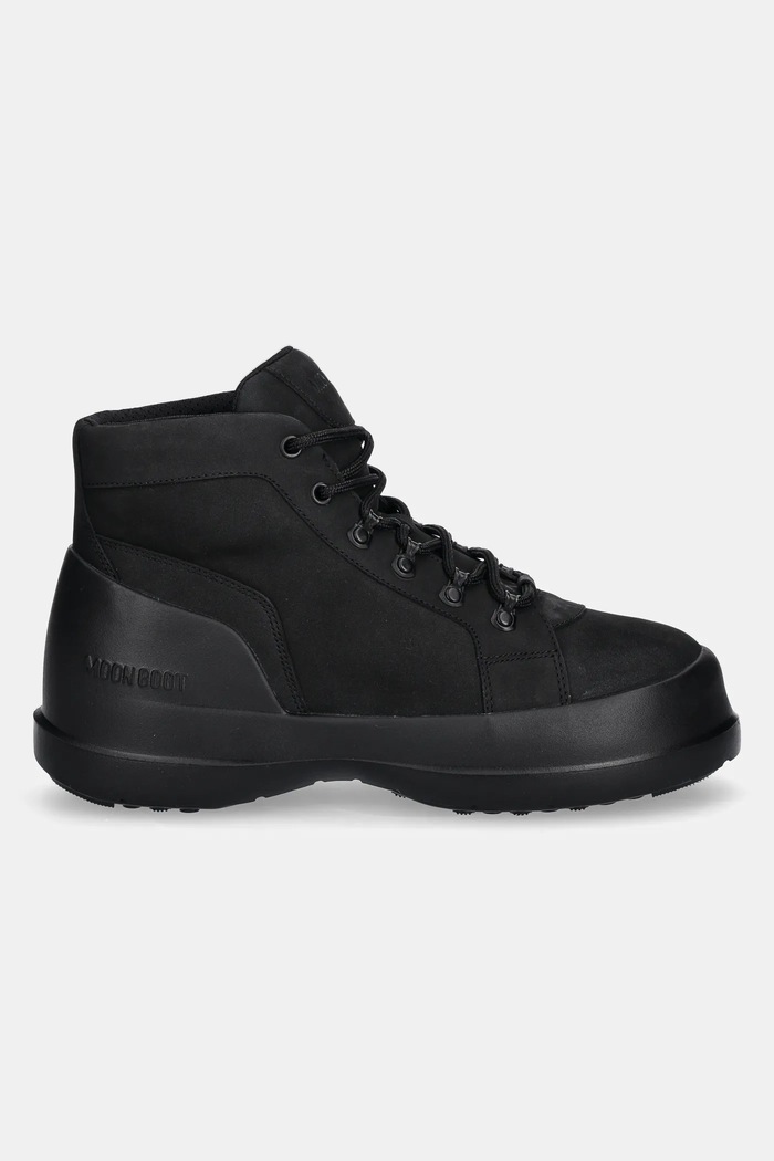 Moon Boot nubuk bakancs MB LUNA TREK MID NUBUCK 80D2480070.N001.M fekete AW24