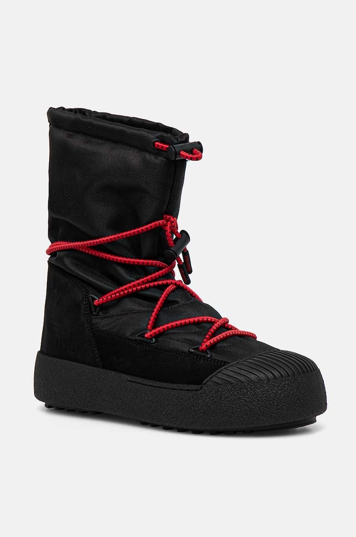 Μπότες χιονιού Moon Boot MB MTRACK POLAR CORDY δέρμα σαμουά μαύρο 80D2440170.N001.M