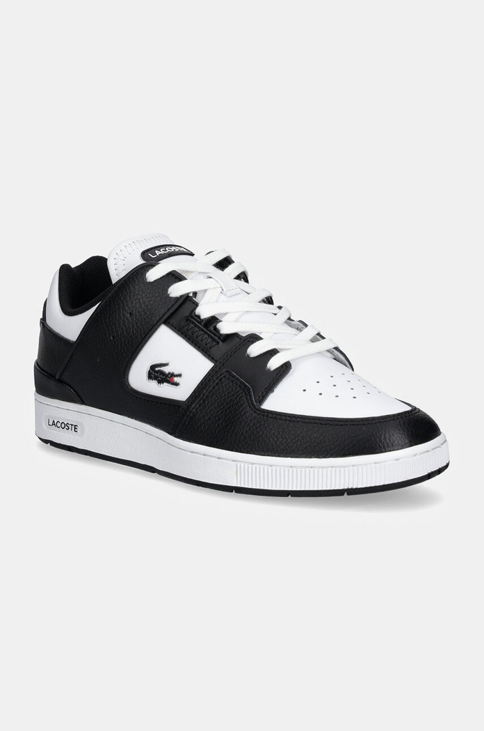 Sneakers Lacoste Court Cage απομίμηση λείου δέρματος μαύρο 48SMA0016