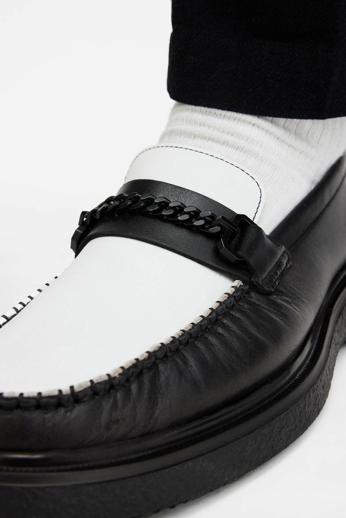 Δερμάτινα μοκασίνια AllSaints Gibbs Chain Loafer M011FB