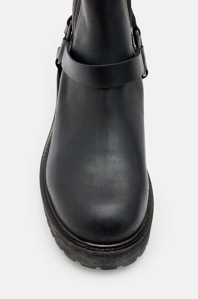 Obuwie AllSaints buty skórzane Hank Biker Boot M017FB czarny