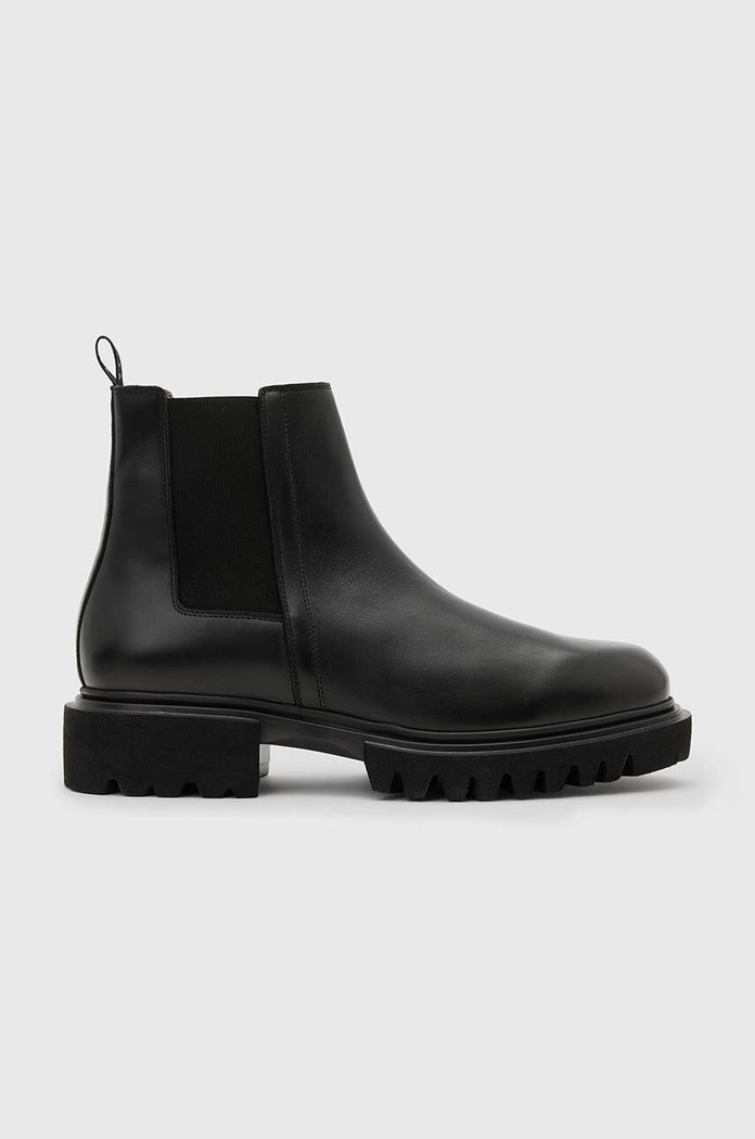 AllSaints sztyblety skórzane VINCE BOOT skóra licowa czarny M050FB