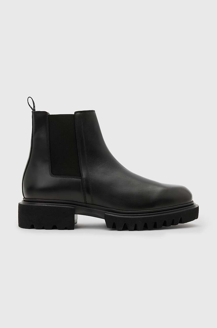 AllSaints sztyblety skórzane VINCE BOOT skóra licowa czarny M050FB