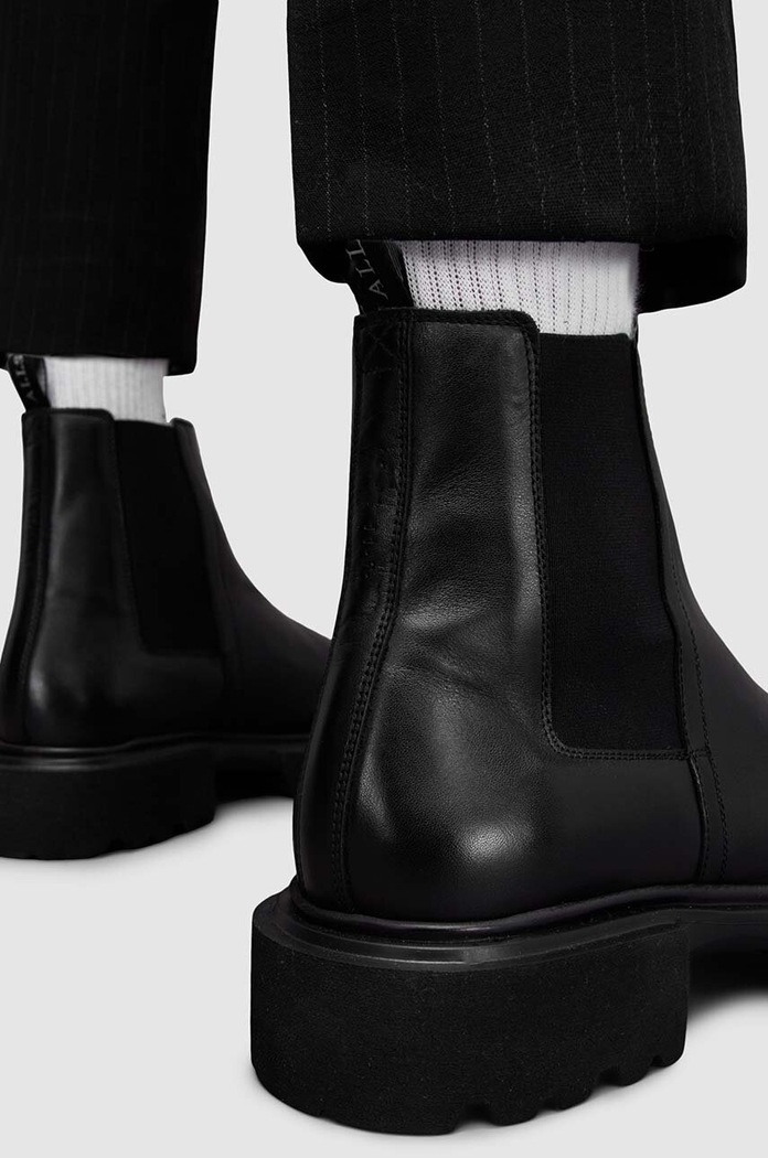 AllSaints sztyblety skórzane VINCE BOOT M050FB czarny