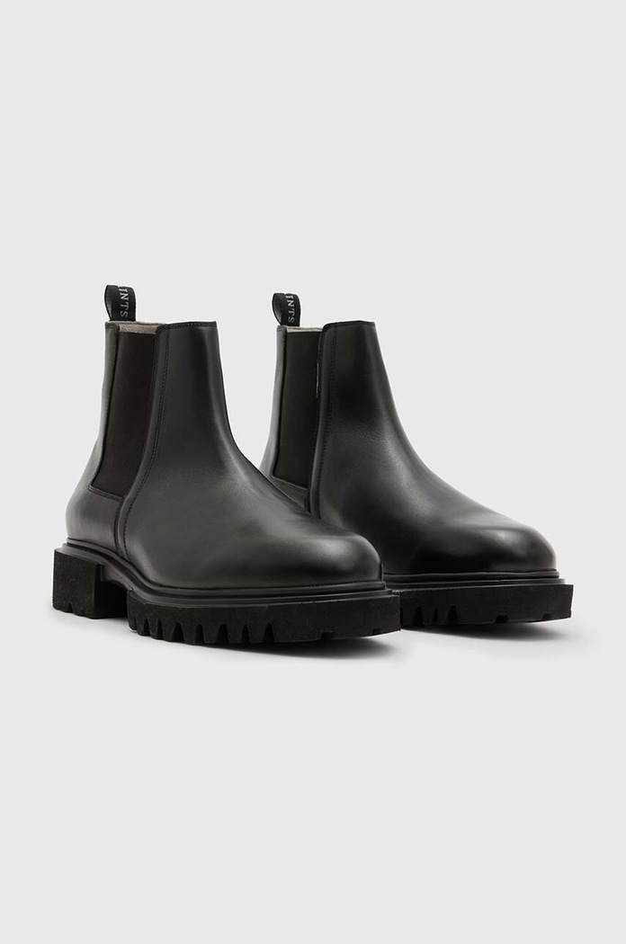 AllSaints sztyblety skórzane VINCE BOOT M050FB czarny AW25