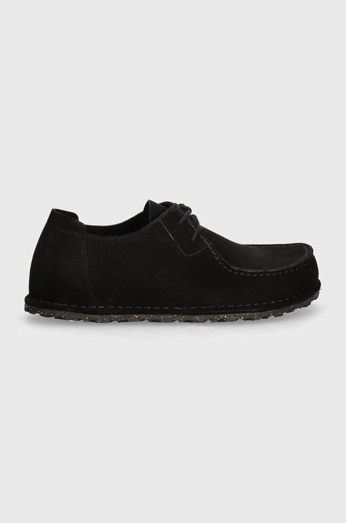 Birkenstock półbuty zamszowe Utti Lace 1028597 czarny SS26