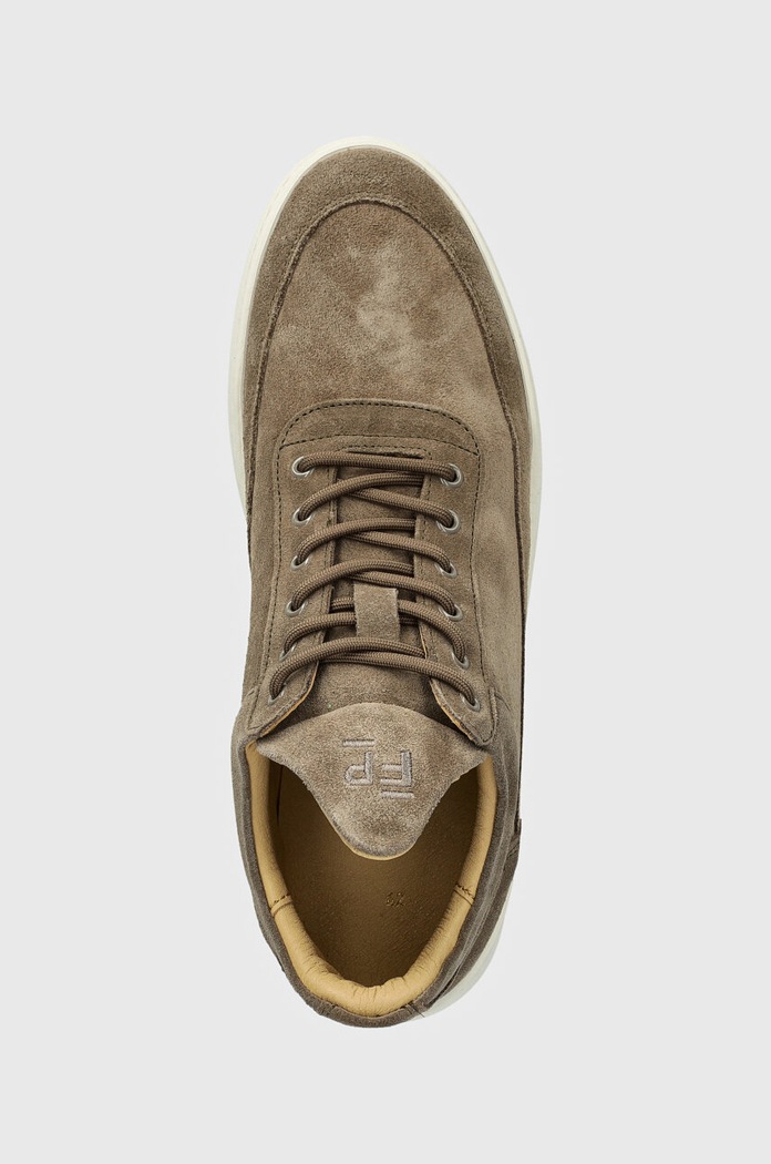 Σουέτ sneakers Filling Pieces Low Top Suede μπεζ 10122793055