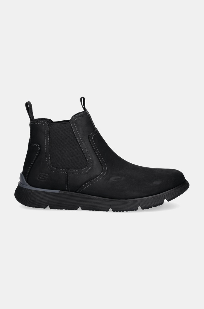 Nubukové chelsea čižmy Skechers AUGUSTINO PAULO 205227 čierna AW25