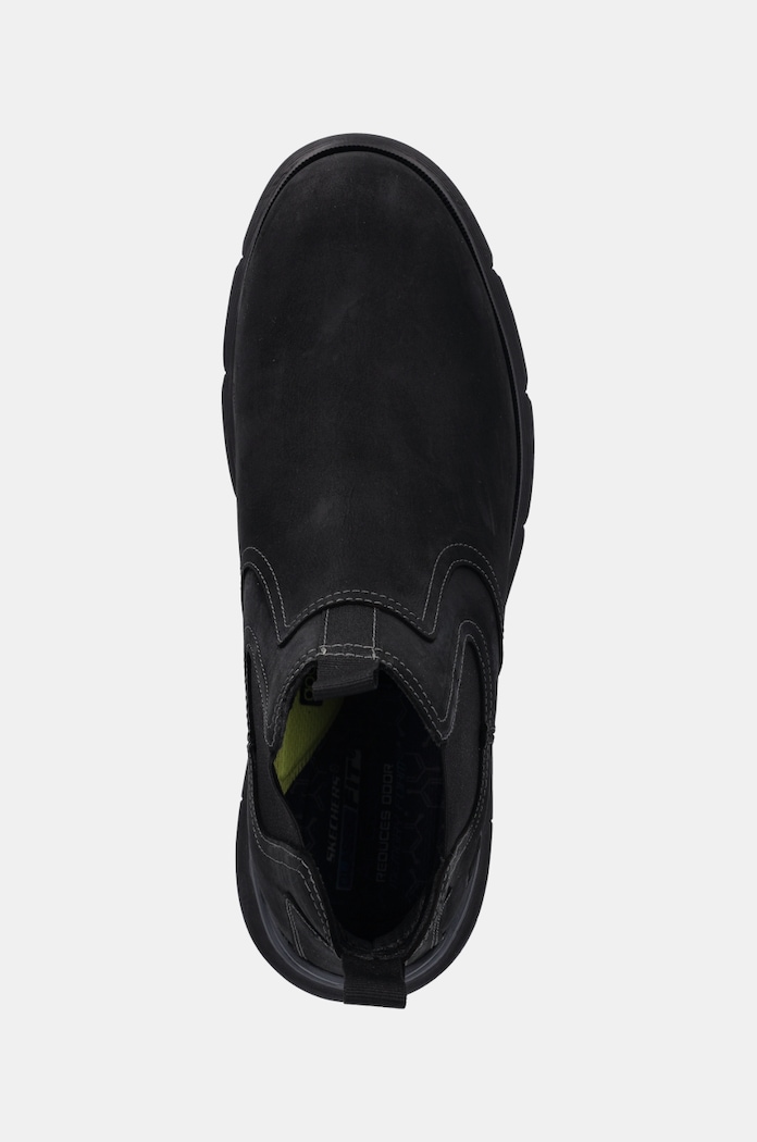 Nubukové chelsea čižmy Skechers AUGUSTINO PAULO čierna 205227