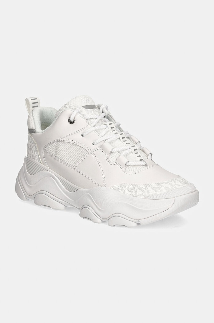 Michael Kors sneakersy Atlas skóra powlekana biały 42F4ATFS3D.119