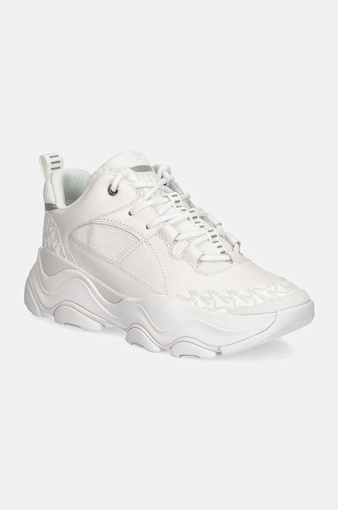 Michael Kors sneakersy Atlas skóra powlekana biały 42F4ATFS3D.119