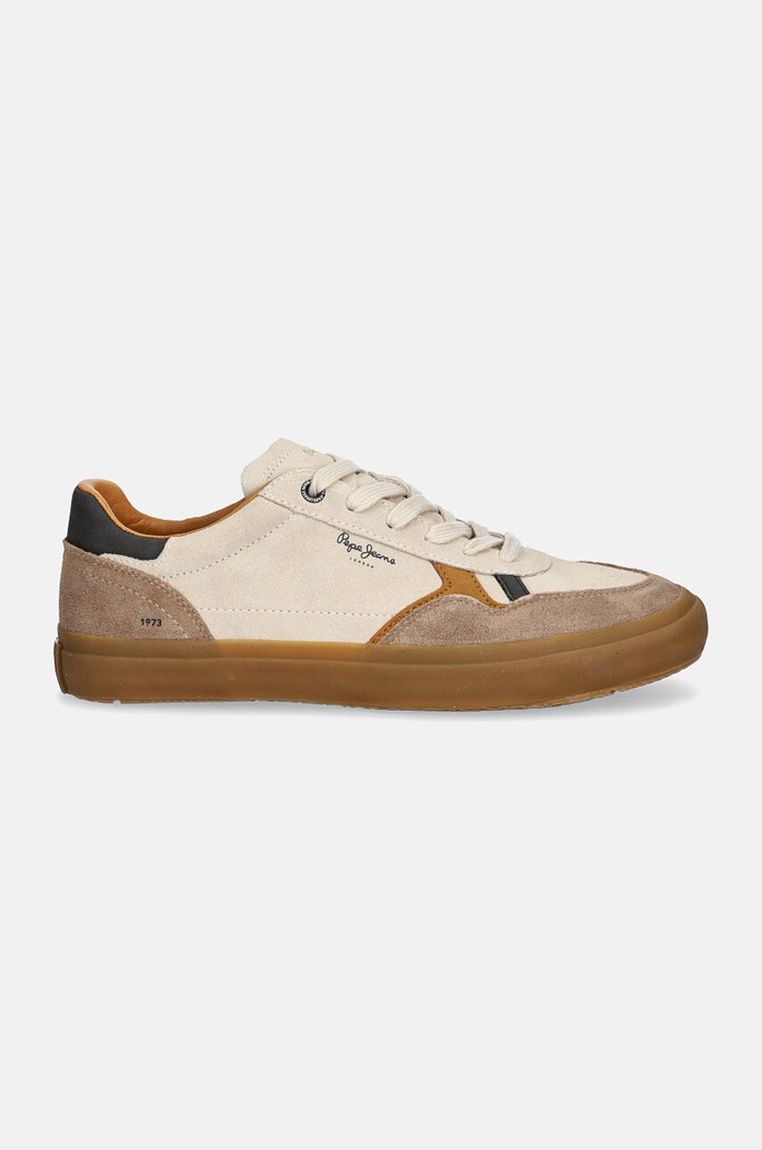 Pepe Jeans sneakers din piele intoarsă PMS31053 PMS31053 bej SS25