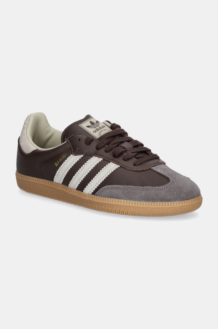 Δερμάτινα sneakers adidas Originals Samba OG λείο δέρμα καφέ ID1481