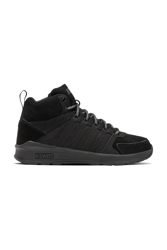 K-Swiss bőr sportcipő VISTA TRAINER MID WNT velúr bőr fekete 07145.010.M