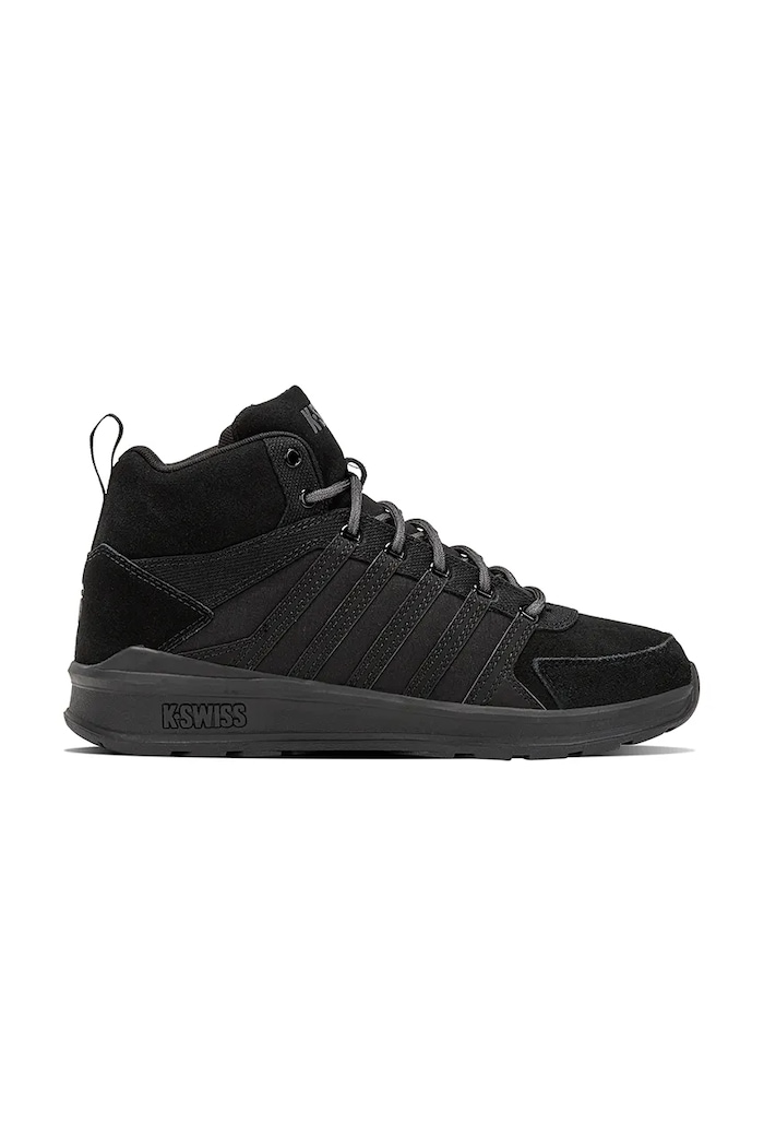 K-Swiss bőr sportcipő VISTA TRAINER MID WNT velúr bőr fekete 07145.010.M