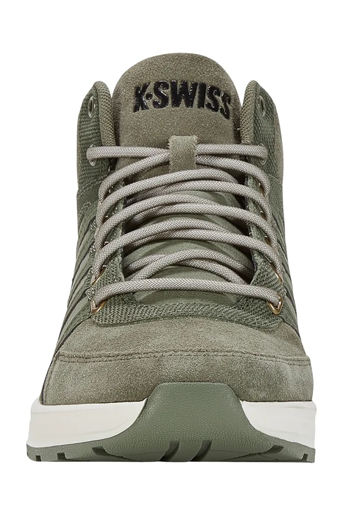 Obuwie K-Swiss sneakersy skórzane VISTA TRAINER MID WNT 07145.379.M zielony