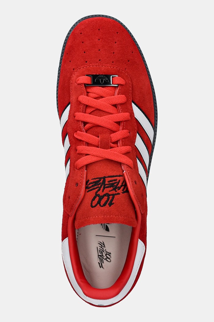 adidas Originals suede sneakers 100 Thieves Palos Hills red JI4306