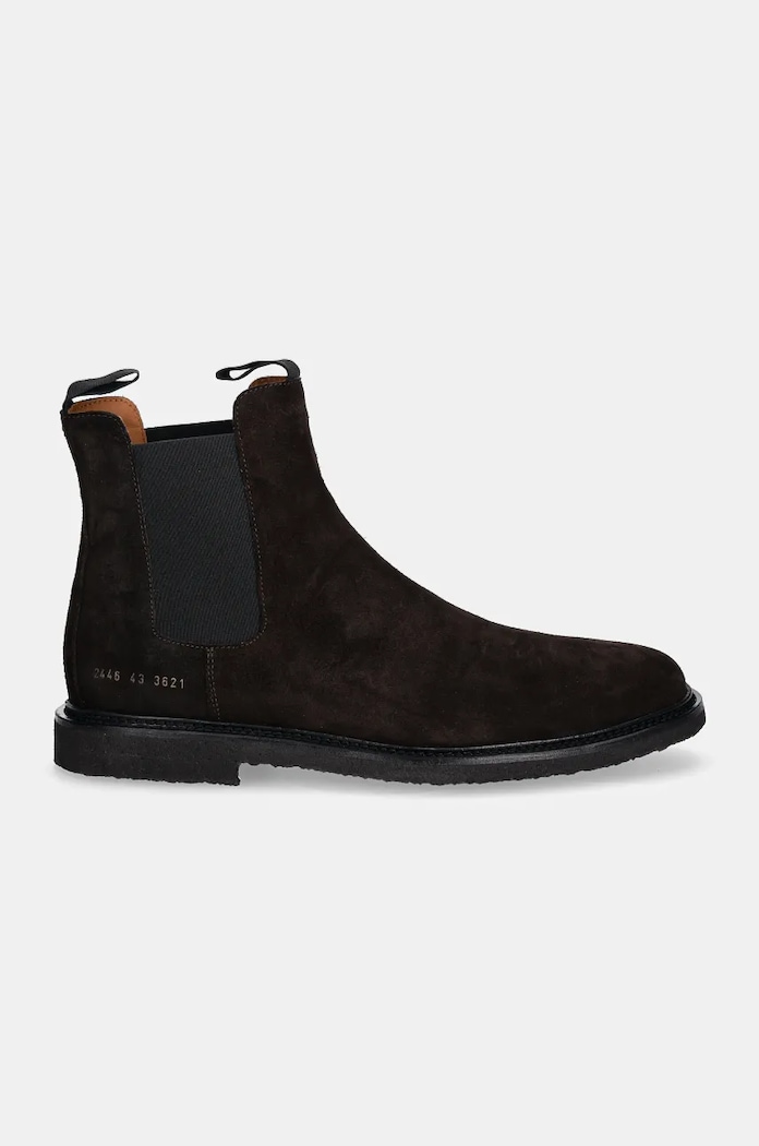 Semišové topánky chelsea Common Projects Chelsea in Waxed Suede 2446.3621 hnedá AW24