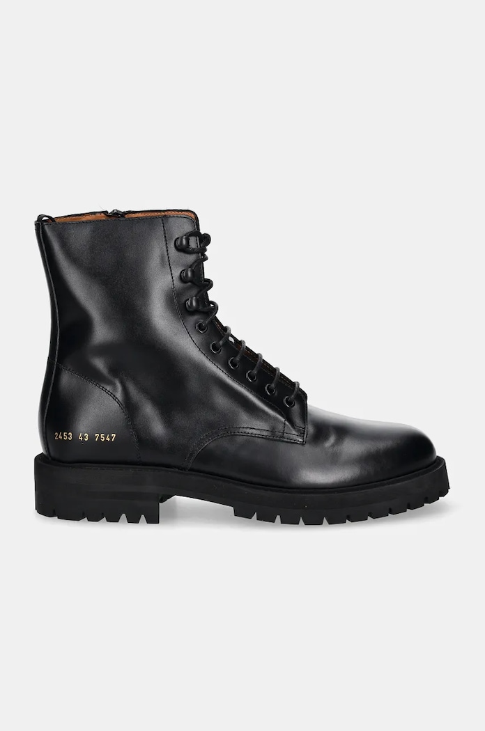Common Projects leather hiking boots Combat 2453.7547 black AW24