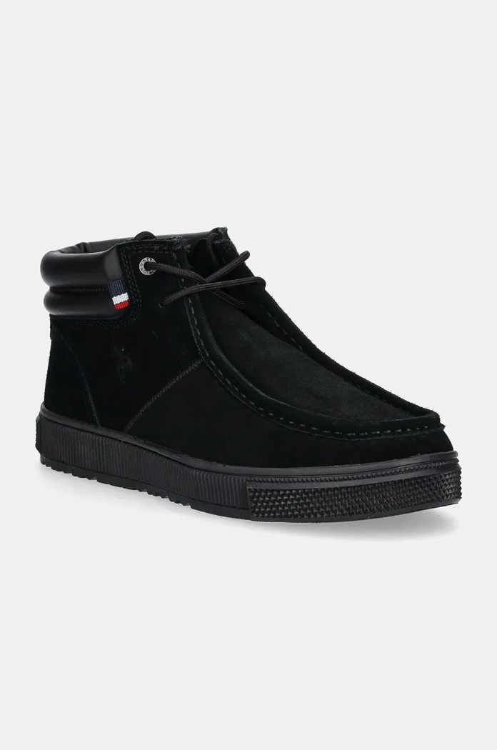 Boty U.S. Polo Assn. BAYARD semišová kůže černá BAYARD003M.DSY2