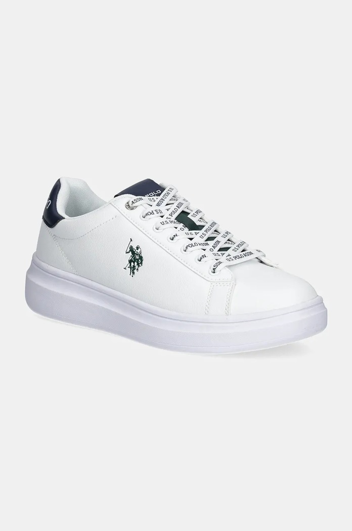 Sneakers boty U.S. Polo Assn. CODY imitace kůže bílá CODY001M.DY2