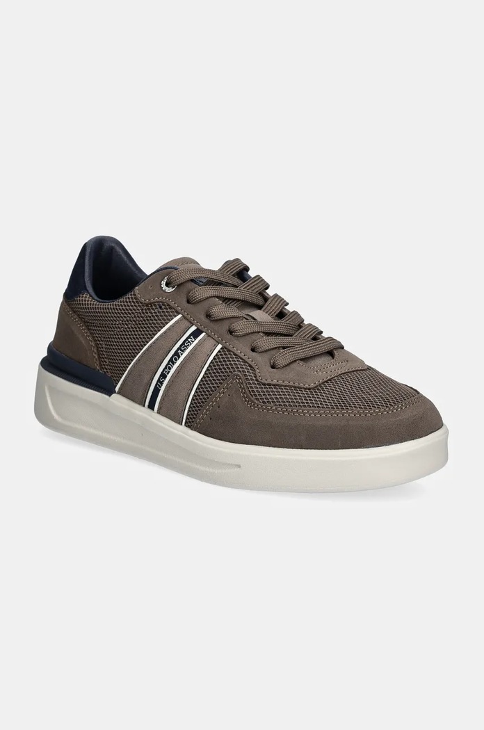 Sneakers boty U.S. Polo Assn. NATE semišová kůže hnědá NATE001M.DMS2