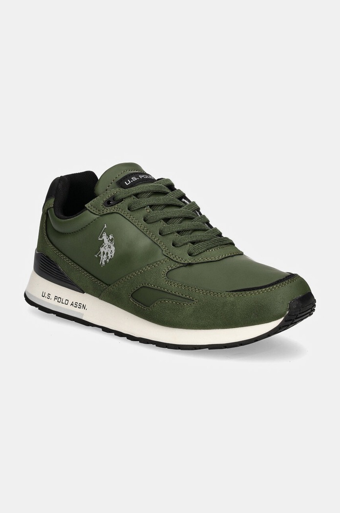 Sneakers boty U.S. Polo Assn. TABRY imitace semiše zelená TABRY008M.DHY1