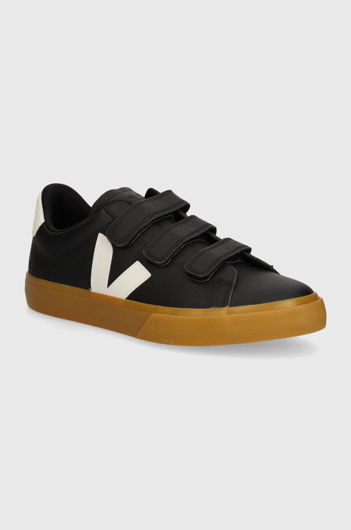Veja Sneakersy skórzane Recife Logo czarny RC0503698B