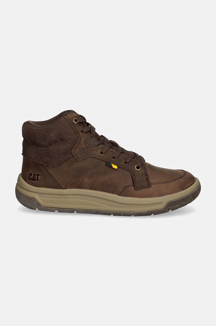 CAT Footwear sneakersy skórzane APA CUSH MID P725923 brązowy AW24