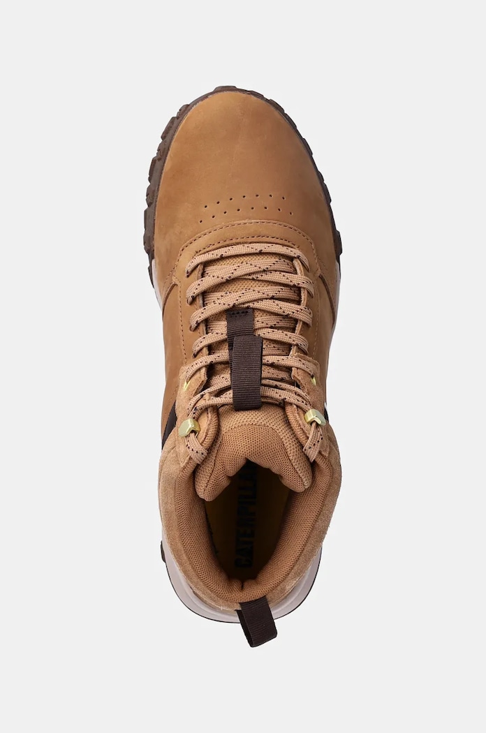 CAT Footwear sneakersy skórzane HEX READY MID brązowy P726023