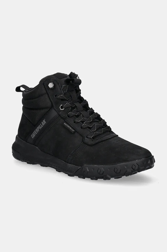 Nubukové topánky CAT Footwear HEX READY MID WP nezateplené čierna P726103
