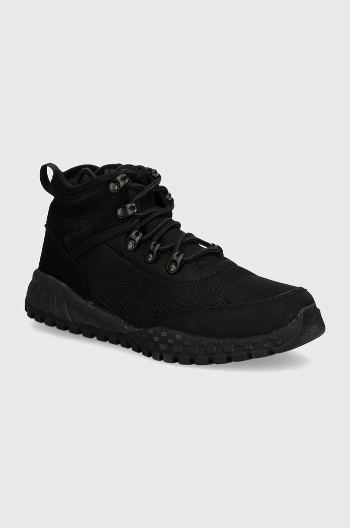 Columbia pantofi Fairbanks Mid piele întoarsă negru 2100881