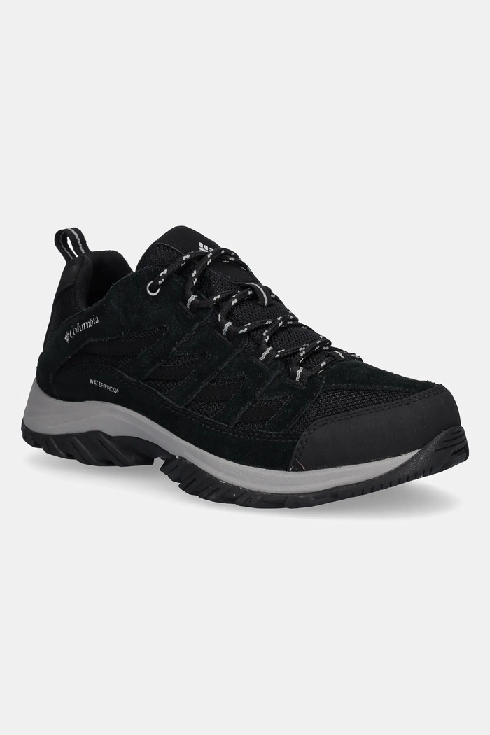 Columbia pantofi de trekking pentru bărbați Crestwood Waterproof piele întoarsă negru 2100651