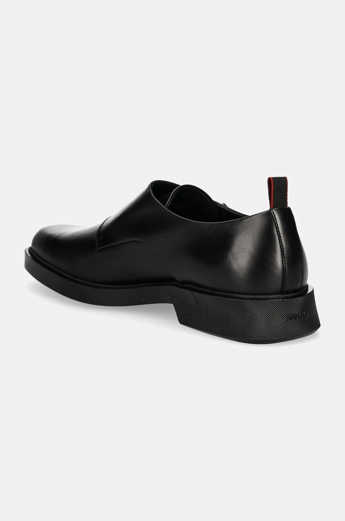 Boty Kožené polobotky HUGO Iker 50528804.001 černá