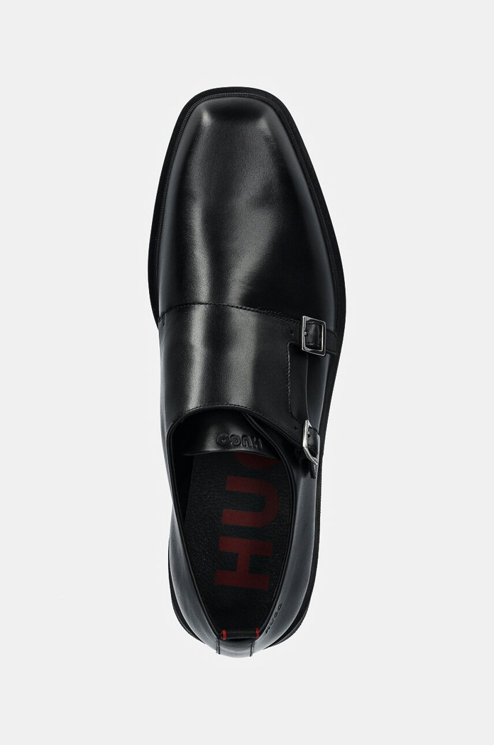 Kožené polobotky HUGO Iker černá 50528804.001