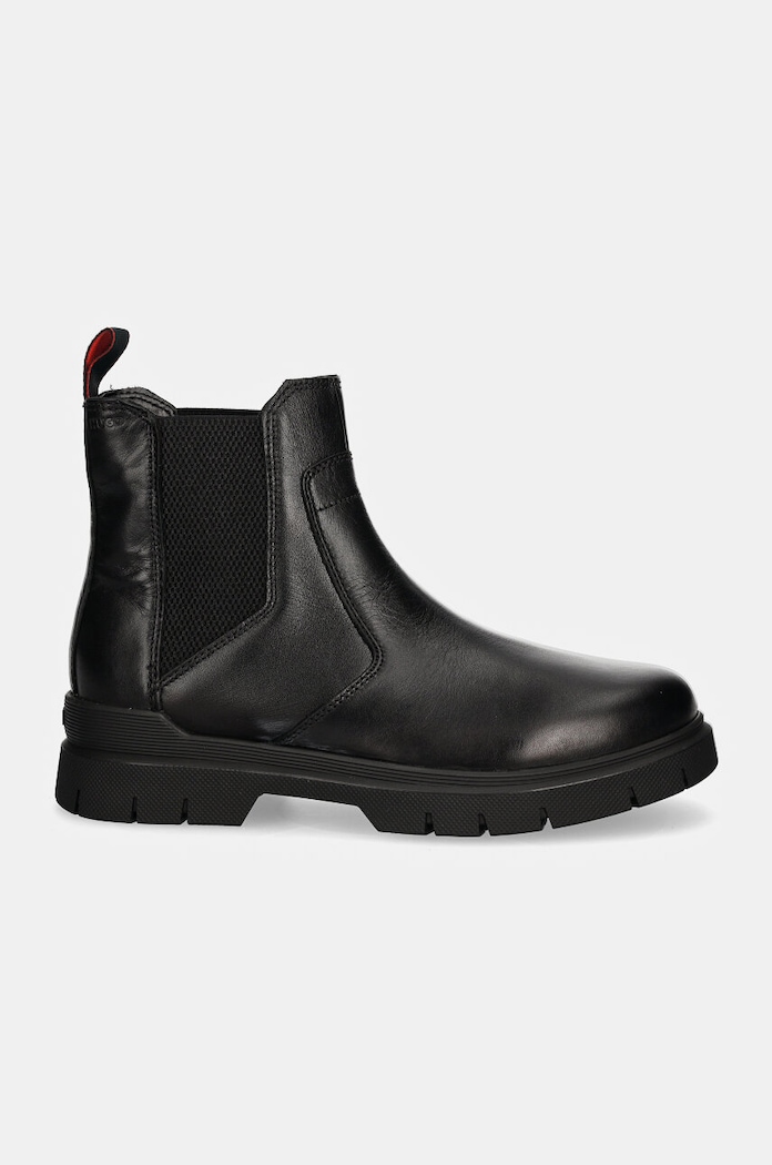 HUGO sztyblety skórzane Ryan 50528840.001 czarny AW24