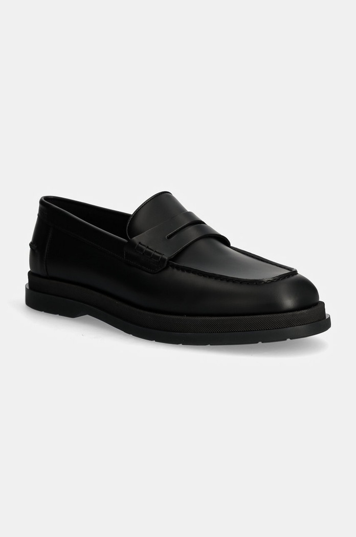 HUGO mokasyny skórzane Chaol eleganckie czarny 50529022.001