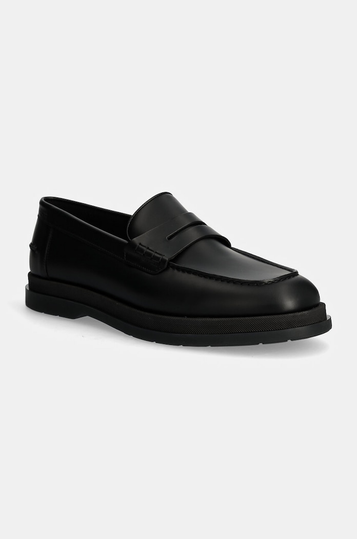 HUGO mokasyny skórzane Chaol eleganckie czarny 50529022.001