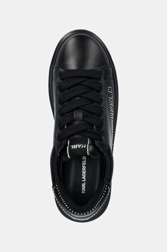 Karl Lagerfeld sneakersy skórzane KAPRI MENS czarny KL52567.00X