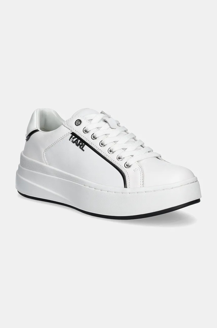 Karl Lagerfeld sneakersy skórzane KRONOS niska biały KL54020.011