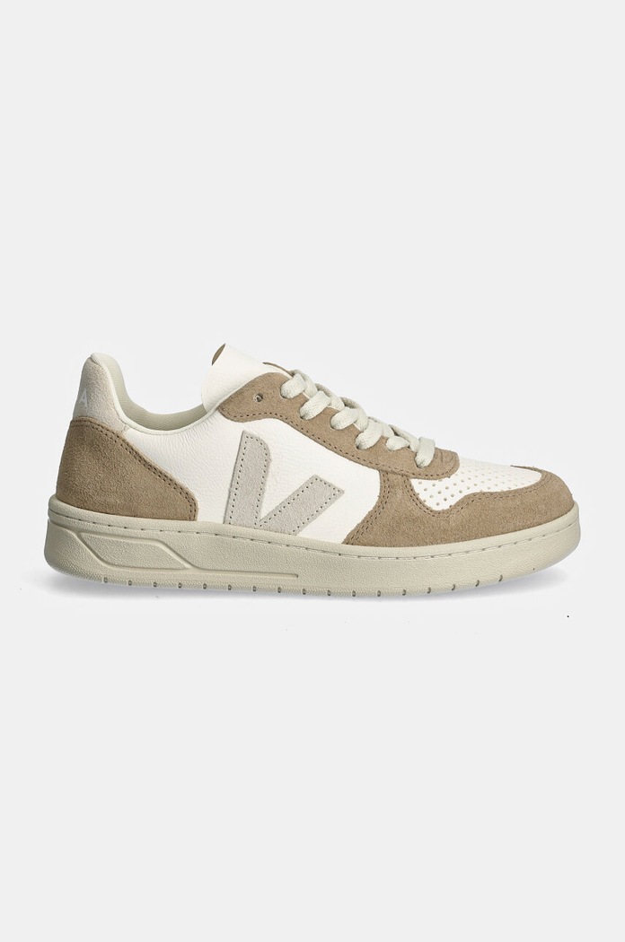 Кожени маратонки Veja V10 VX0503298B бежов AW23