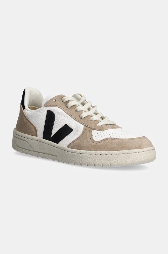 Veja sneakers din piele piele întoarsă alb VX0503138B