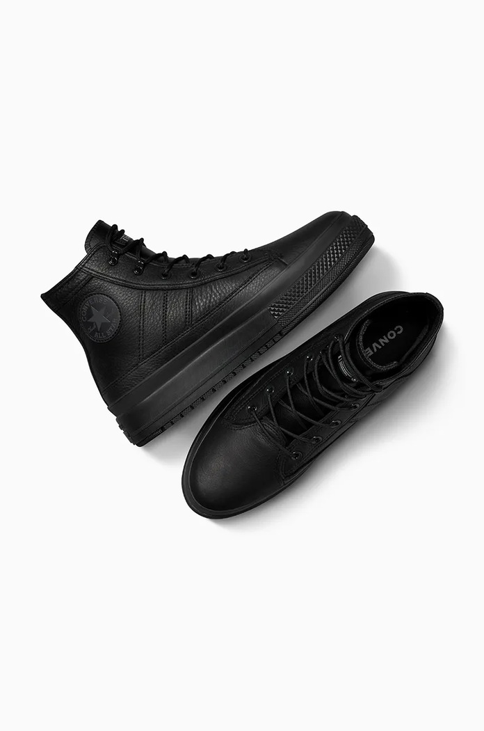 Converse sneakers in pelle Chuck Taylor All Star Equip Waterproof nero A08557C