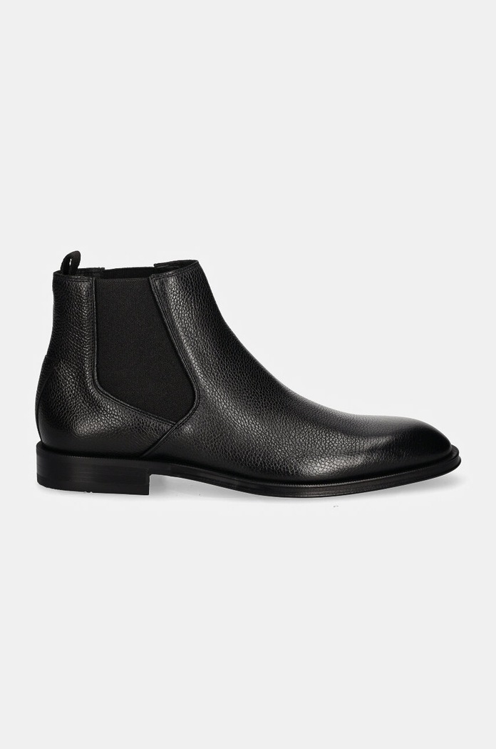 BOSS sztyblety skórzane Derrek 50524891.001 czarny AW24