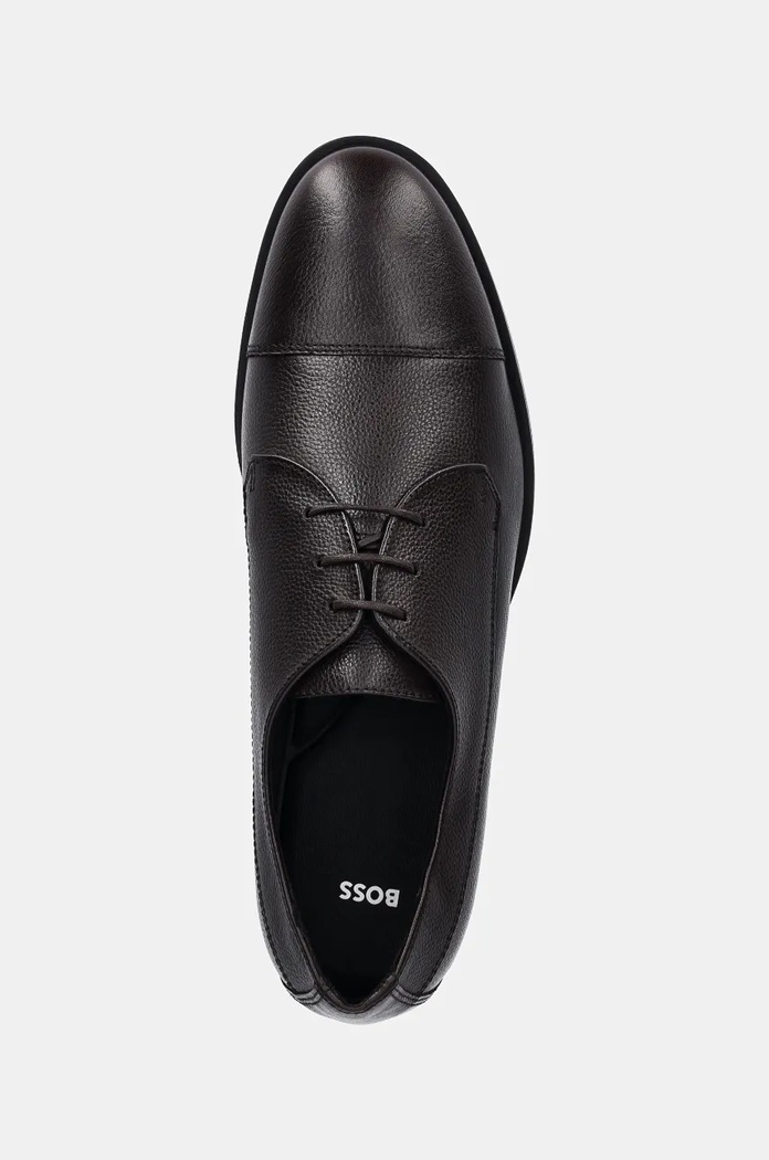 Kožené polobotky BOSS Colby hnědá 50529089.201