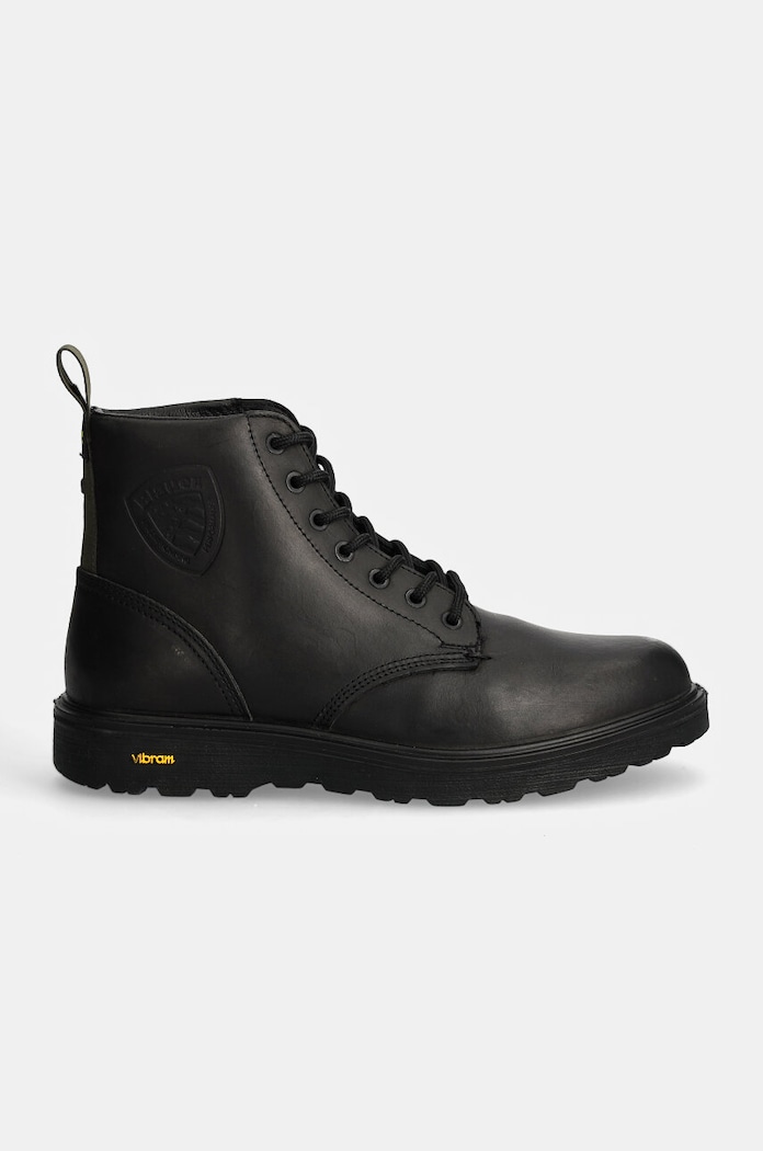 Blauer buty skórzane GUANTANAMO F4GUANTANAMO06.OIL czarny AW24
