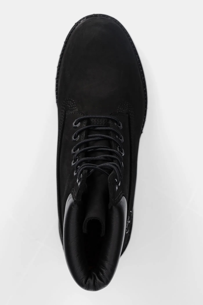 Nubukové topánky Timberland Premium 6 Inch čierna TB100730011