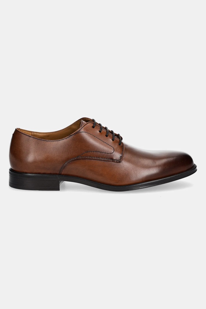 Kožené polobotky Hackett London DUKE MASTER HMS21407 hnědá SS25