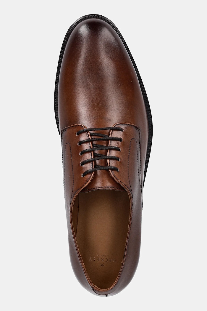 Kožené polobotky Hackett London DUKE MASTER hnědá HMS21407