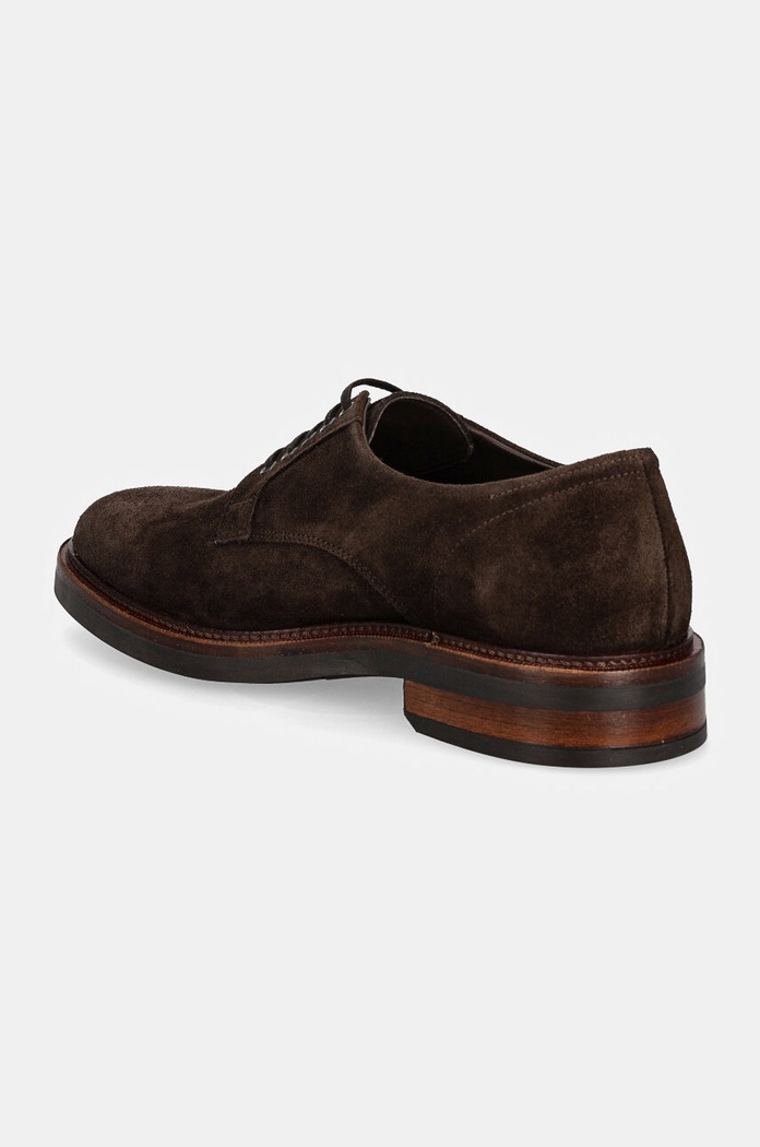 Boty Semišové polobotky Hackett London EGMONT VELVET HMS21408 hnědá